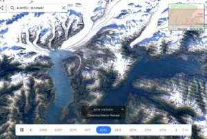 „Google“ nauja „Timelapse“ funkcija parodo klimato kaitos poveikį