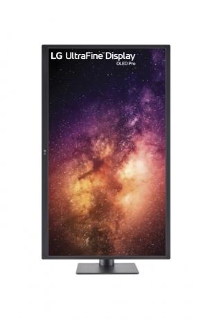 LGs nye UltraFine OLED Pro-skjerm gir enkle ergonomiske justeringer. 