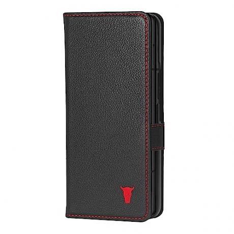 TORRO Handyhülle kompatibel mit Samsung Galaxy Z Fold5 – Premium Leder Wallet Case mit Standfunktion und Kartenfächern (Schwarz)