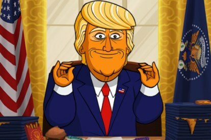 Presidente Trump de dibujos animados