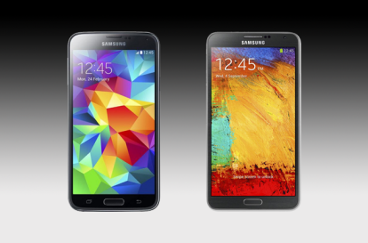 Galaxy S5 לעומת מפרט Note 3 כותרת פסוקית העימות