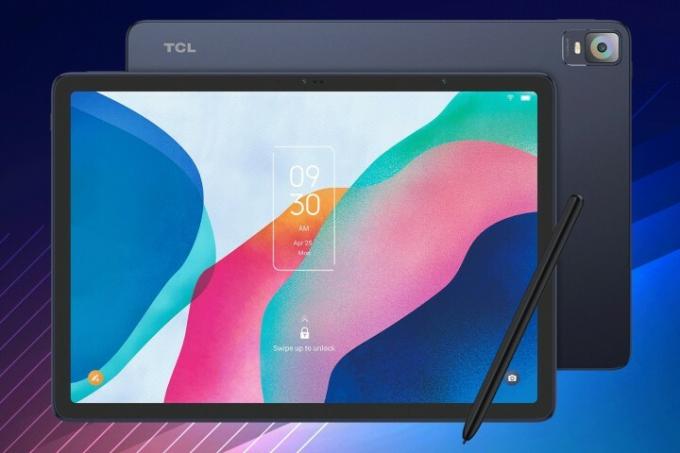 Perfil frontal e traseiro do tablet TCL Nxtpaper 12 Pro.