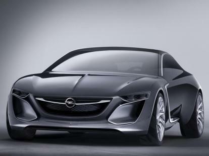 „Opel Monza“ koncepcinis priekis tris ketvirčius