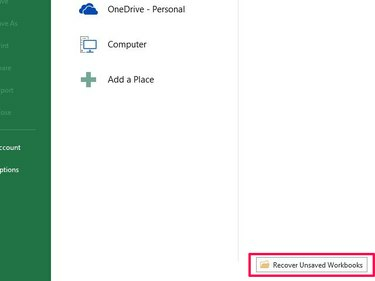 Excel peut stocker des fichiers supprimés dans un dossier de fichiers non enregistrés