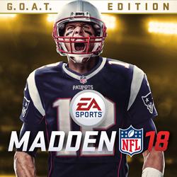 Tom Brady na capa de Madden 18. 