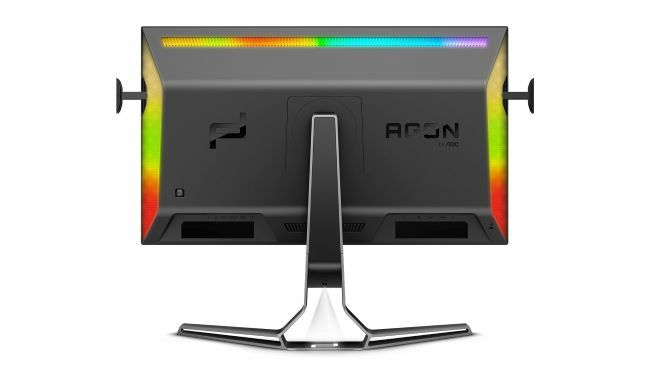 AOC Porsche Design Agon Pro PD32M lys FX og LED-logoprojektion.