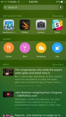 apple iphone 6s recension skärmdump siri förslag