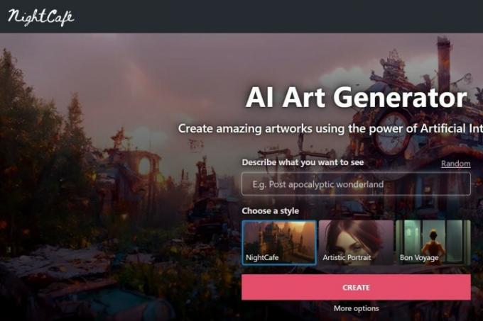 Nightcafe AI bildgenerator.