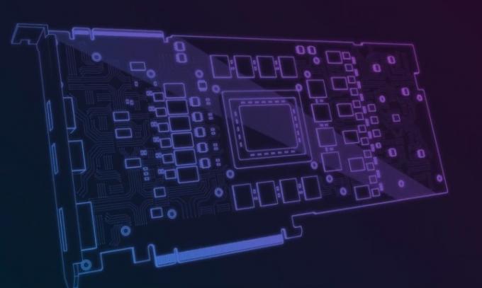 กราฟิกที่แสดงถึงด้านในของ GPU