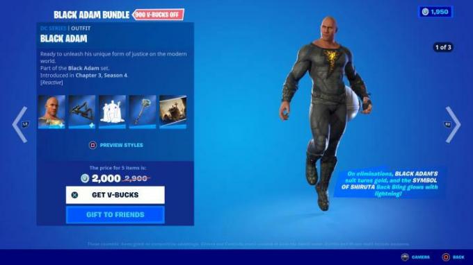 Adão Negro em Fortnite.