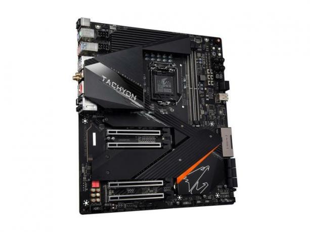 Gigabyte Z590 Aorus Tachyon bundkort.