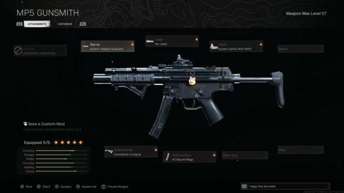 Modern Warfare MP5 в Call of Duty: Warzone.