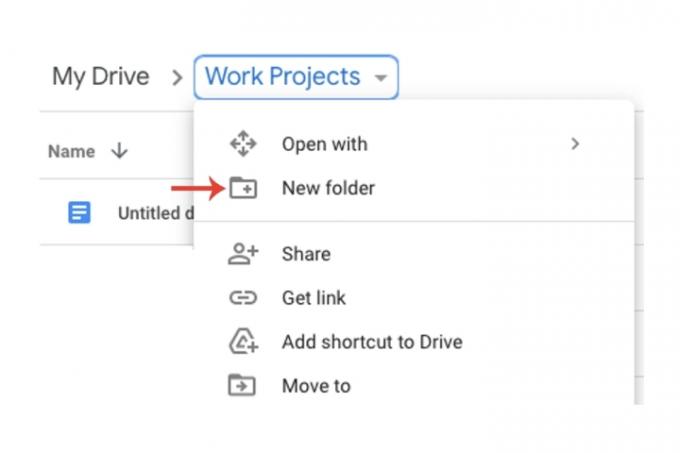 การสร้างโฟลเดอร์ใหม่ภายในโฟลเดอร์ที่มีอยู่ใน Google Drive