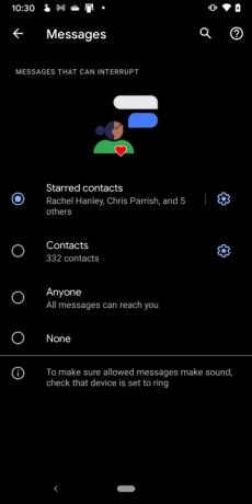 Android 11 Nie przeszkadzać wiadomościom
