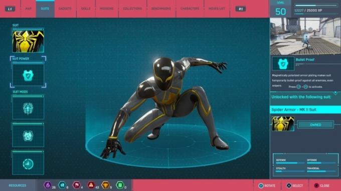 Marvel's Spider-Man Combat Suit Przewodnik po modach Kuloodporne wyposażenie