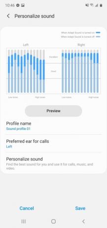 Galaxy S9 tipy a triky snímek obrazovky 20200610 104619 přizpůsobení zvuku