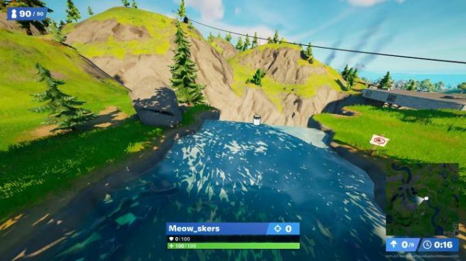 Hermosa ubicación de Gorge Color Bottle en Fortnite. 