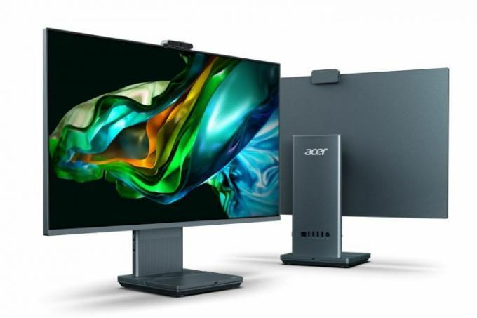 Przód i tył komputera Acer Aspire S S32 all-in-one.