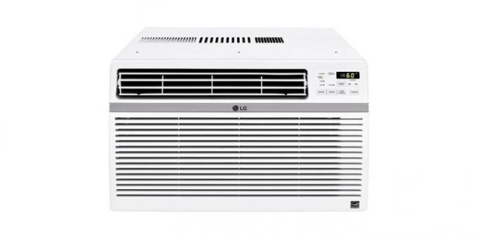 De airconditioner LG LW8016ER op een witte achtergrond.