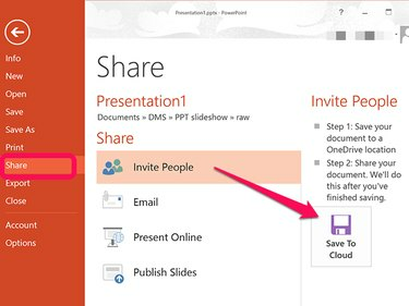 Opzioni di condivisione di PowerPoint