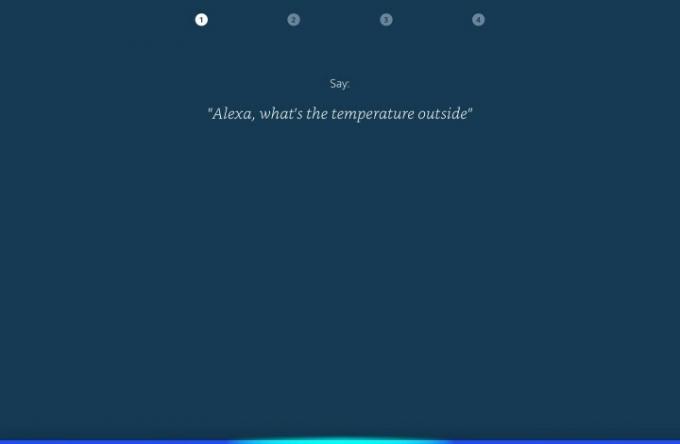 Eksempel på Alexa-promptskærm. 