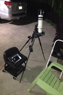 Pour l'éclipse de Lune de Sang du 8 octobre 2014, Mead a utilisé un Canon EOS 5D Mark III, 100-400 mm avec convertisseur 2X et un Cam Ranger connecté à un iPad. (Crédit: Scott Mead Photographie)