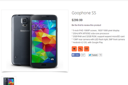 galaxy s5 kopija goophone goophones5