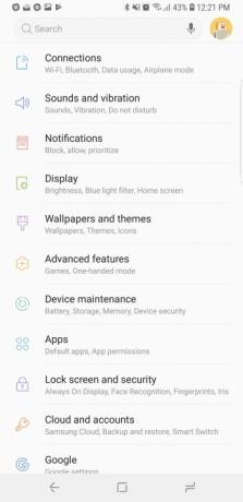 Samsung Galaxy S9 przejrzyj zrzut ekranu 20180309 122114 ustawień