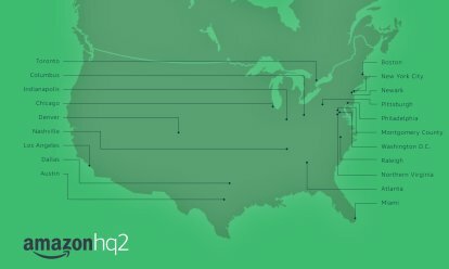 Повідомте, запропонуйте Атланту як найвірогідніший будинок Amazon HQ2