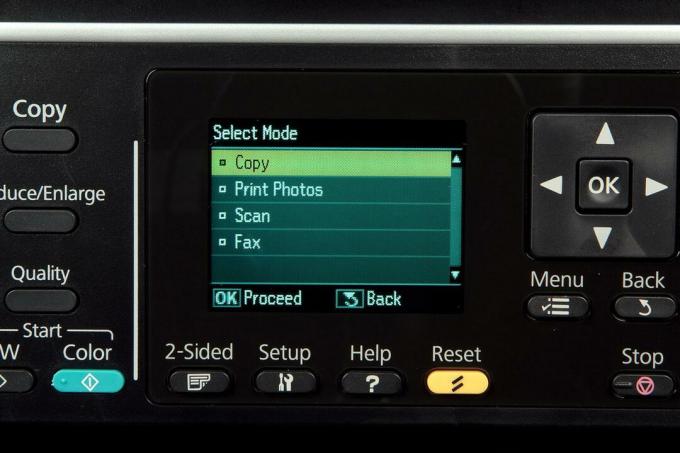 Передній екран принтера EPSON WF 7520