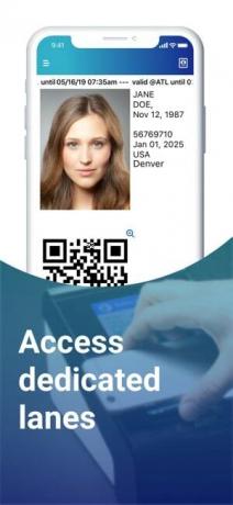 Zrzut ekranu przedstawiający dostęp do dedykowanych pasów w aplikacji Mobile Passport