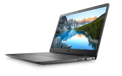 डिस्प्ले पर प्रकृति दृश्य के साथ Dell Inspiron 15 3000 लैपटॉप।