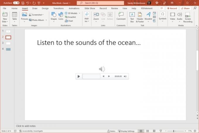 hur man lägger till ljud powerpoint windows infogade fil