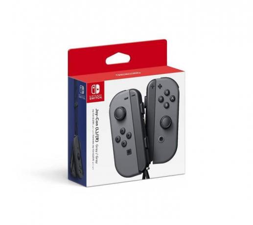 Caja de Nintendo Switch Joy-Con gris.