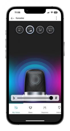 Funciones de la aplicación de karaoke del LG XBoom XL7.