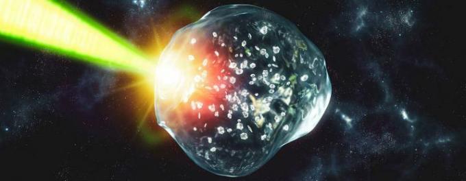 Diamantregn kan förekomma på isgigantiska planeter i närvaro av syre.