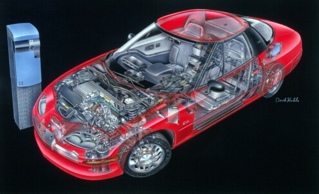 1996 General Motors EV1 cutaway