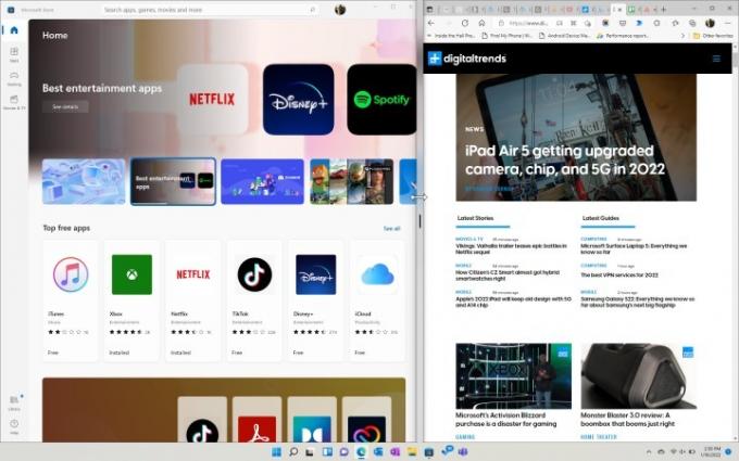 comment diviser l'écran sur le redimensionnement de Windows 11