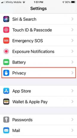 iOS 14 の広告追跡コントロール。