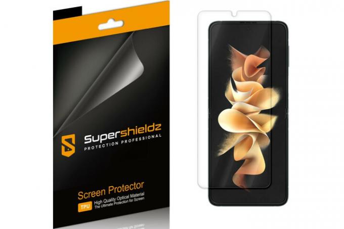 Supershieldz TPU протектор на екрана с Galaxy Z Flip 3.