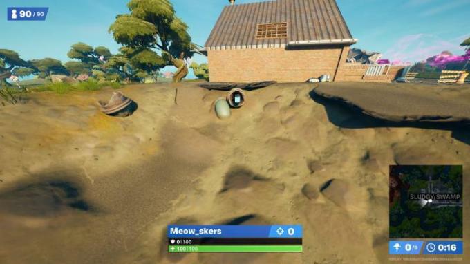 Ubicación de la botella de color Sludgy Swamp en Fortnite. 