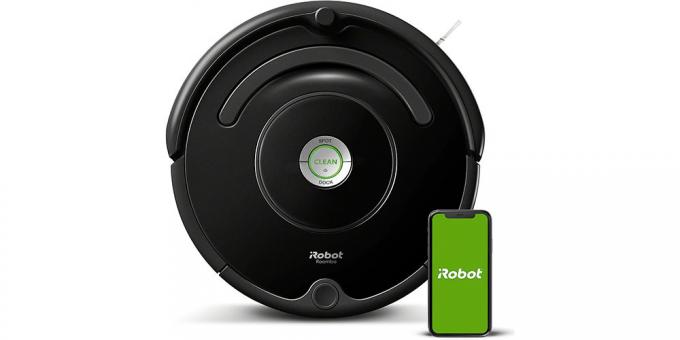 O aspirador de robô iRobot Roomba 671 em um fundo branco.