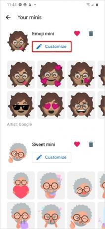 Emoji Mini Customize-knapp