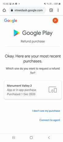 kako povrniti kupnino v trgovini Google Play Posnetek zaslona 1 205x456