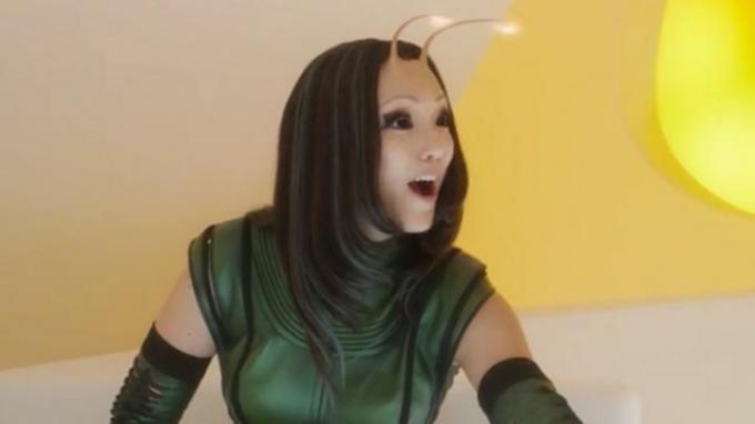 Mantis sa smeje v Guardians of the Galaxy Vol. 2.