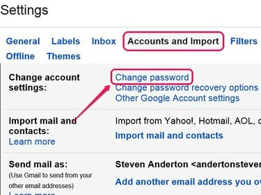 Fare clic su Modifica opzioni di recupero password per gestire le impostazioni di recupero dell'account.