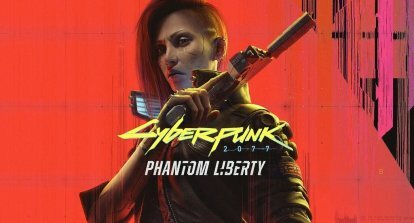 Reklamekunst for Cyberpunk 2077 Phantom Liberty.