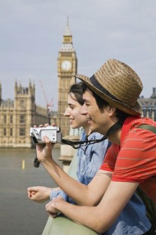 Video kameralı çift, Londra, İngiltere