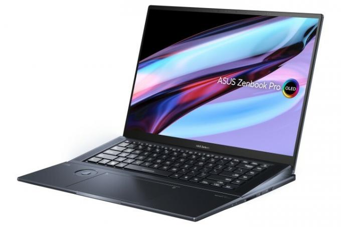 asus zenbook pro 16x vs apple mackbook 16 2023 ângulo