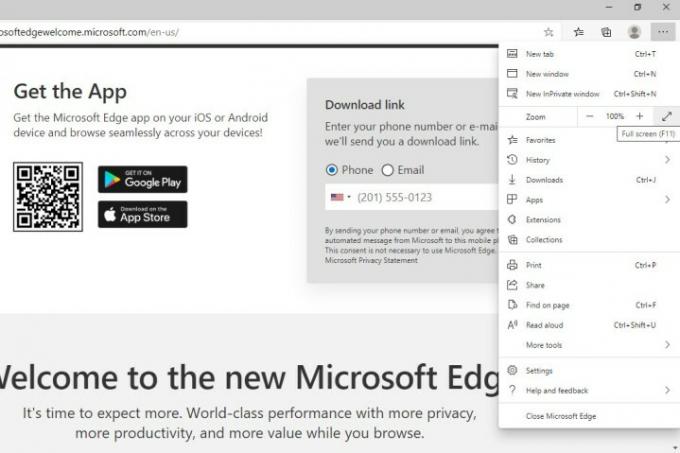 Microsoft Edge Zoom'un görüntüsü